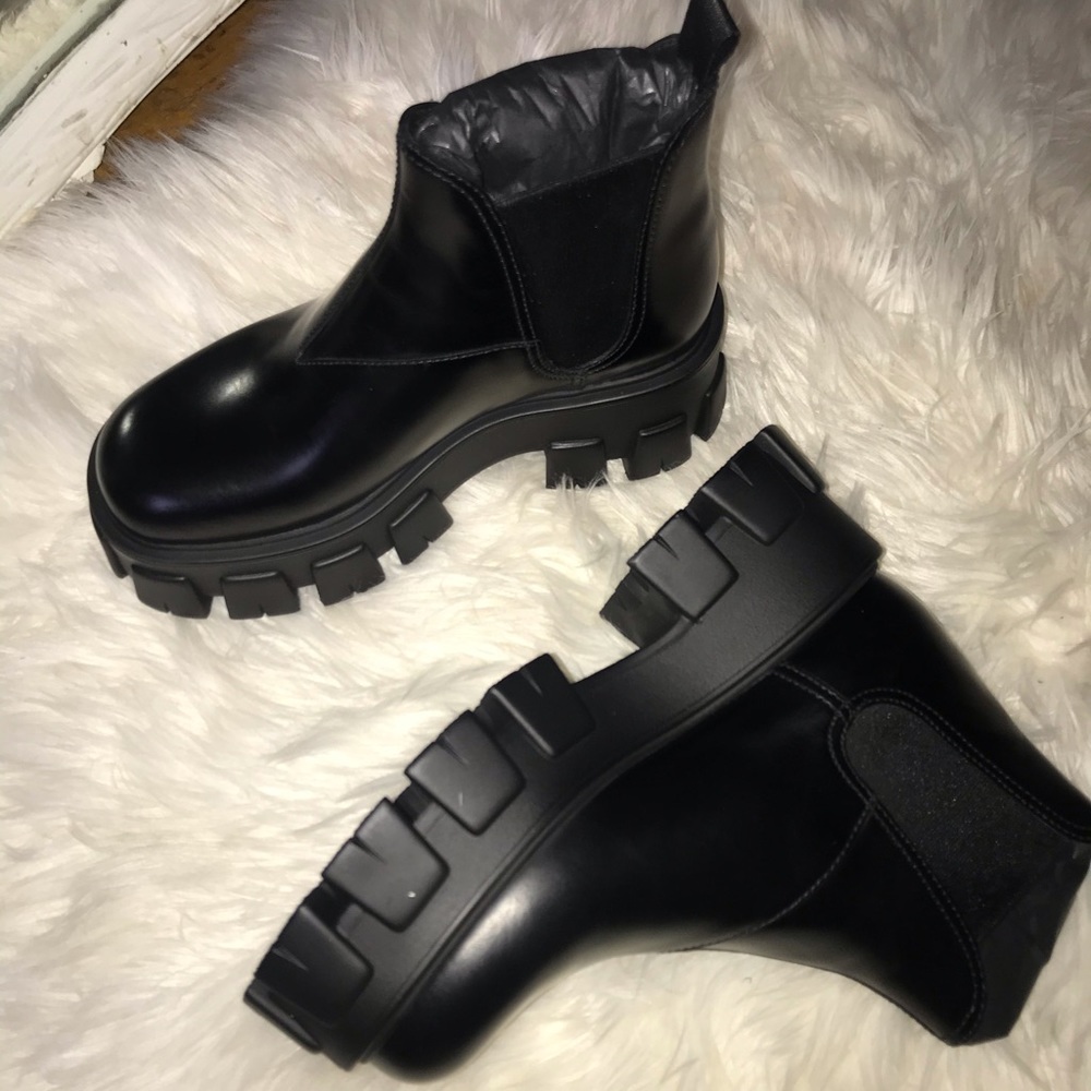 Prada Chelsea Lug Boots